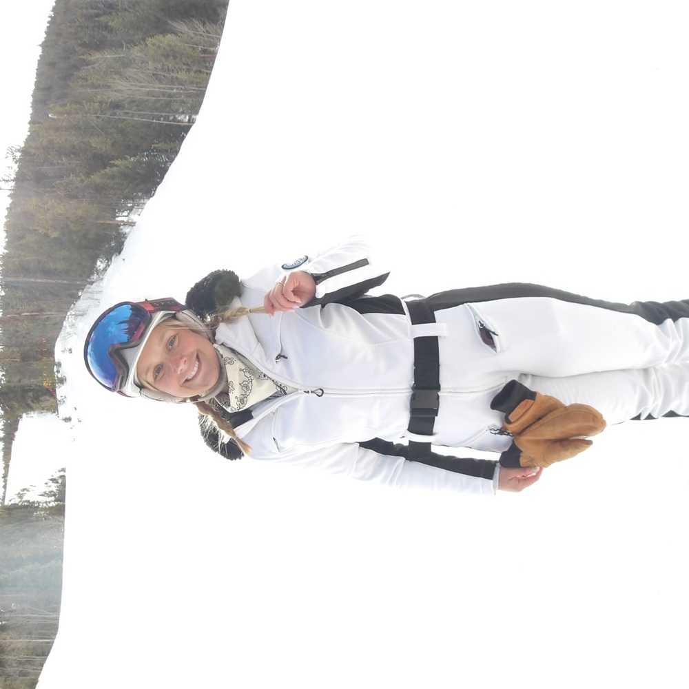 White Ski Suit Size Small